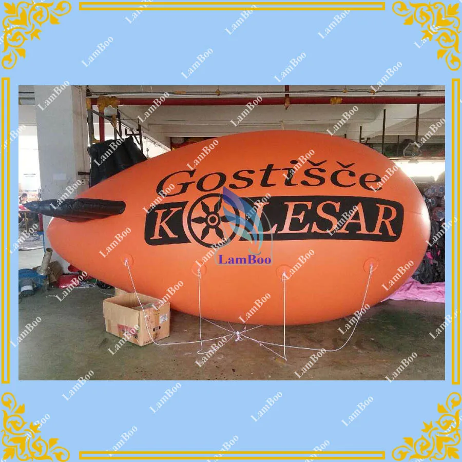 

4m/13ft Long Orange Inflatable Zeppelin for Different Events/Inflatable Airship for Advertisement
