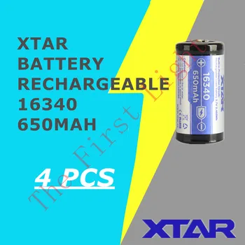 

4 pcs Lithium XTAR 16340 650 mAh 3.6V Protected Rechargeable Li-ion Battery by MC1 MC2 PB2 VC2 VC4 SV2 VP4 plus MC6 charger