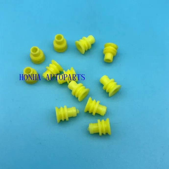 

Free shipping 100 pcs/lots yellow rubber seal For 8 pin waterproof sealed connector 3A0973834 3A0 973 834