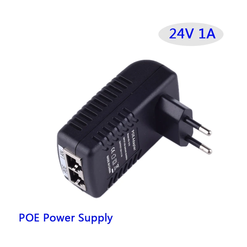 24V 1A POE Adapter LAN Ethernet power supply 24V1A Switching Power Adapter.EU Plug