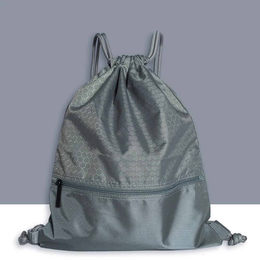 

Women Men Riding Fashion Outdoor Practical Nylon Sports Backpack Solid Large Capacity Travel Drawstring Lock Anti-splash #5