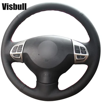 

Visbull PU Leather Car Steering Wheel Cover V1013 for Mitsubishi Lancer EX 10 Lancer X Outlander ASX Colt Pajero Sport