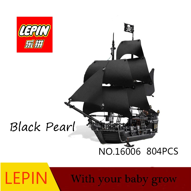 Hot Toys Lepin 16006 Pirates Of The Caribbean The Black Pearl Model Set Building Blocks Kits