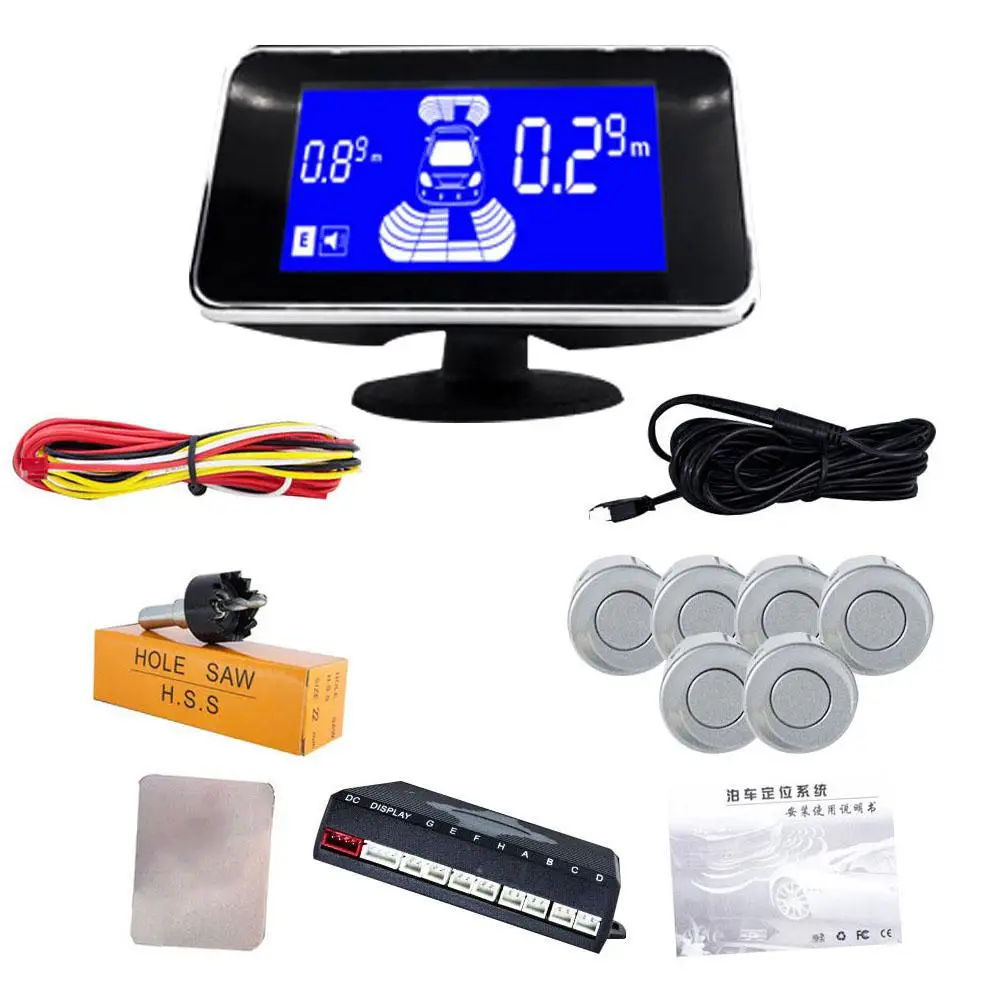 

4/6/8 Sensors LED Display Buzzer 22mm Car Parking Sensor Kit Reverse Backup Car Parking Reversing Induction System