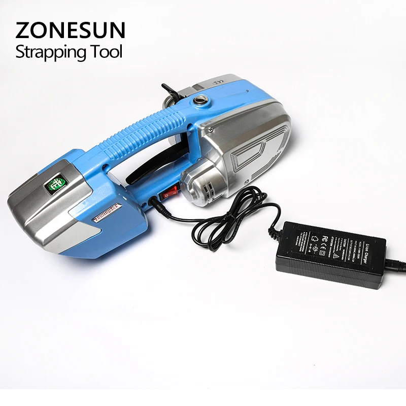 ZONESUN JD16 машина для обвязки аккумуляторов электрическая пластиковая машина для обвязки лентами обвязочный инструмент с аккумулятором инструмент для обвязки питания
