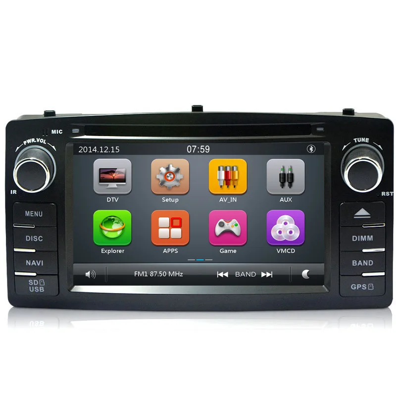 6 2 дюйма HD автомобильный DVD плеер GPS навигация для Toyota Corolla E120 2003 2004 2005 2006 с Bluetooth