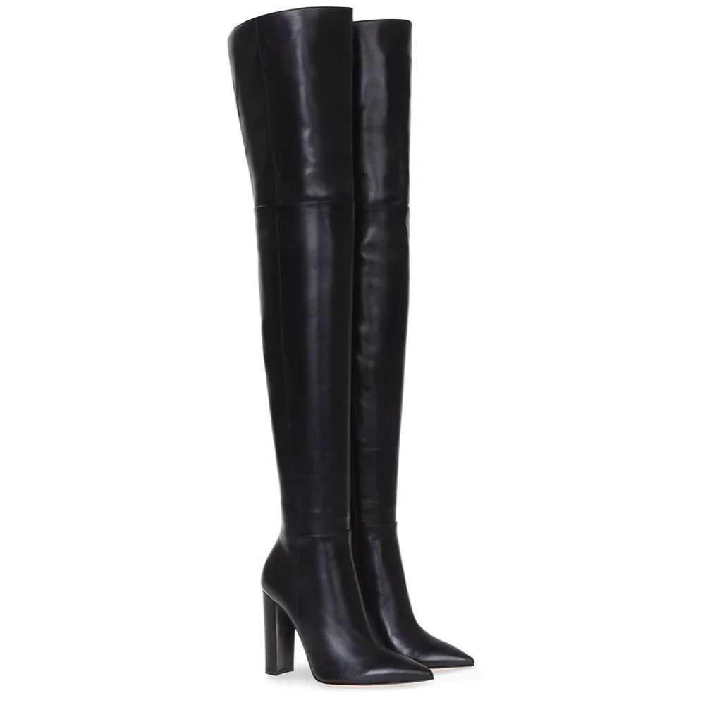 Botas Noir 45 Nude Hautes Cuisse Hiver Bottes Talon Sur 44 Chaussures Les Chunky Taille Dames 2019 Haute W2IEHeD9Y