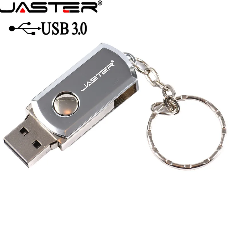 

JASTER Stainless steel USB Flash Drive USB 3.0 Portable Pen Drive with Key Chain 128GB 64GB 32GB 16GB 8GB 4GB Memory Stick