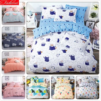 

Full King Queen Double Single Size Duvet Cover 1.8m 2m 2.2m Flat Sheet Bed Linens 3/4 pcs Bedding Sets Kids Bedclothes Bedlinens