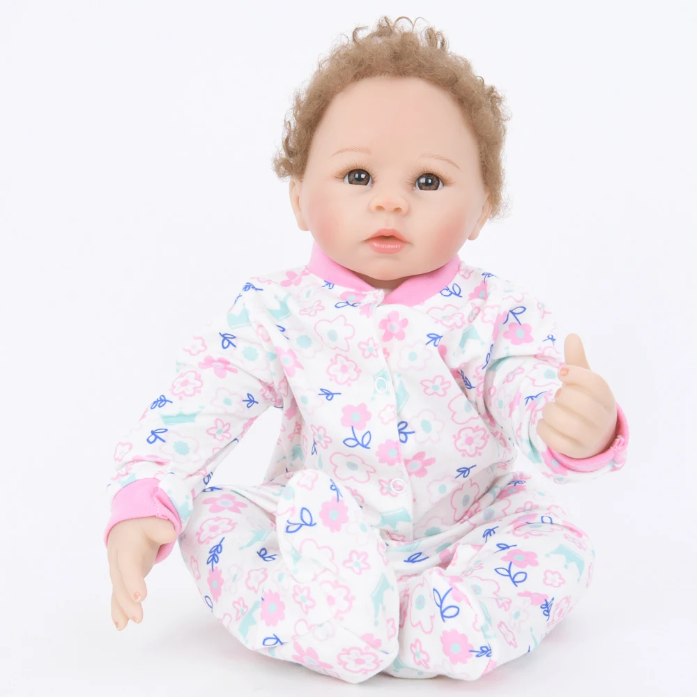 

New Arrival Kawaii Reborn Dolls Kids Toy Gifts 22" Soft Cloth Body Real Life Bebe Reborn Alive Doll