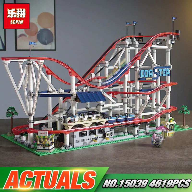 

Lepin 15039 4619Pcs Building Series The 10261 roller coaster Set Buidling Blocks Bricks New Kids Toys Collectable Toy Gift Model