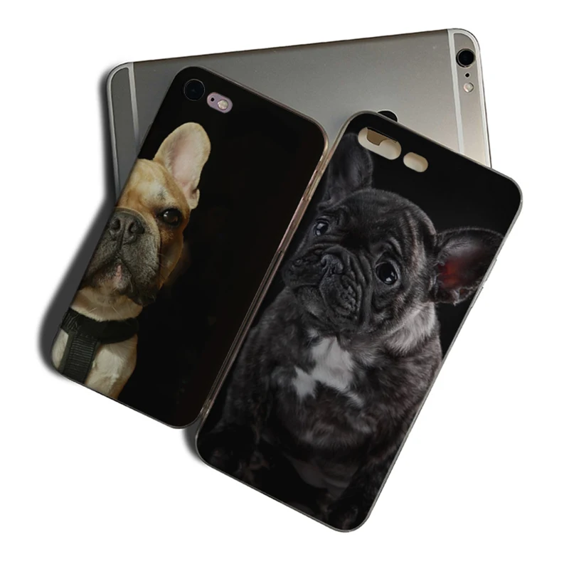 

IMIDO Funny French Bulldog Coque Covers For Iphone 6 6S 6PLUS 6SPLUS 7 8 7PLUS 8PLUS X XS XR XSMAX 5 5S SE