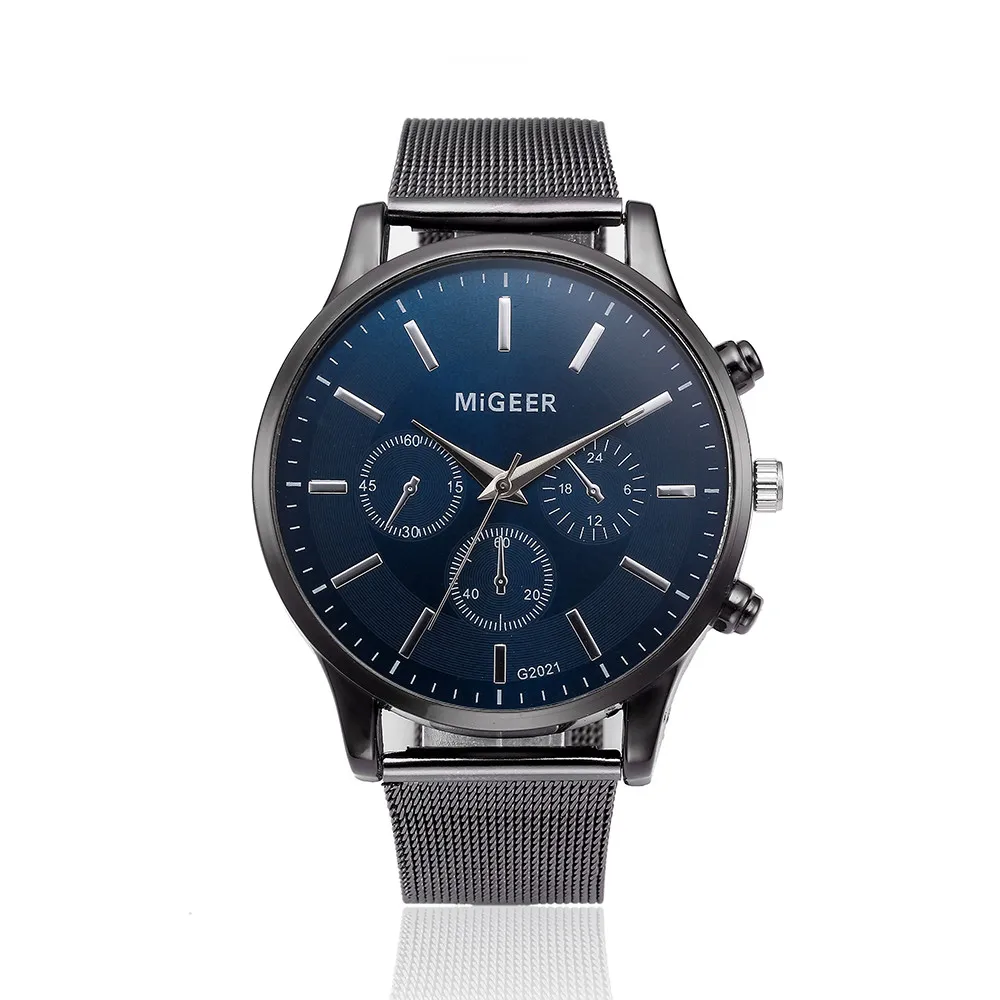 

Men Watches Stainless Steel 2018 Luxury Men's Business Watch Digital Steel Dial Analog Quartz Wristwatches Mens Clock P30