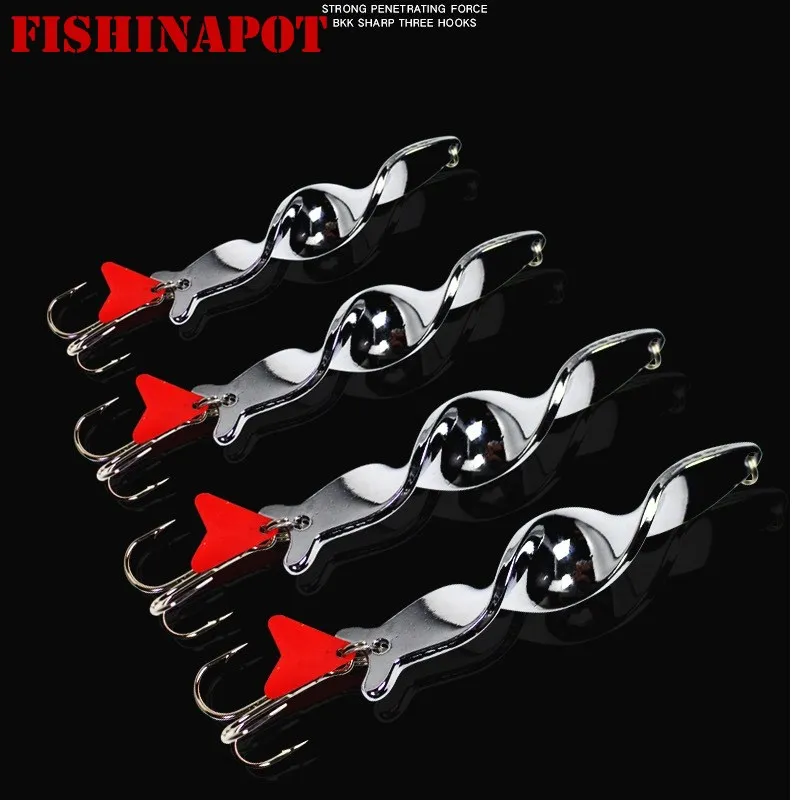FISHINAPOT 1 шт. серебристые 10 г/14 г/21 г/28 г блесна ложка вращающиеся металлические
