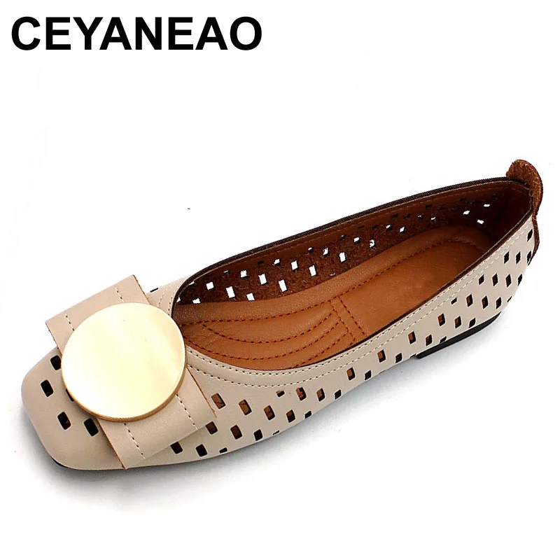 

CEYANEAO 2019, summer branded fashion shoes women's sandals women's ballet flats flat shoes women's shoes black for work 40