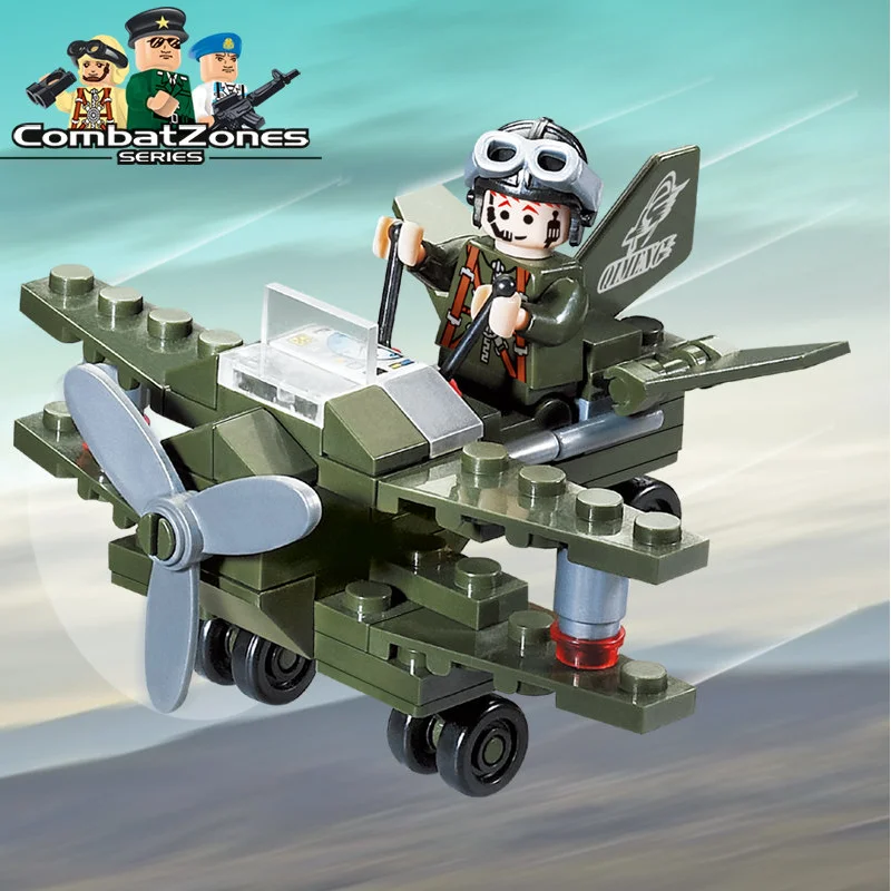 804 50pcs Military Constructor Model Kit Blocks Compatible LEGO Bricks Toys for Boys Girls Children Modeling