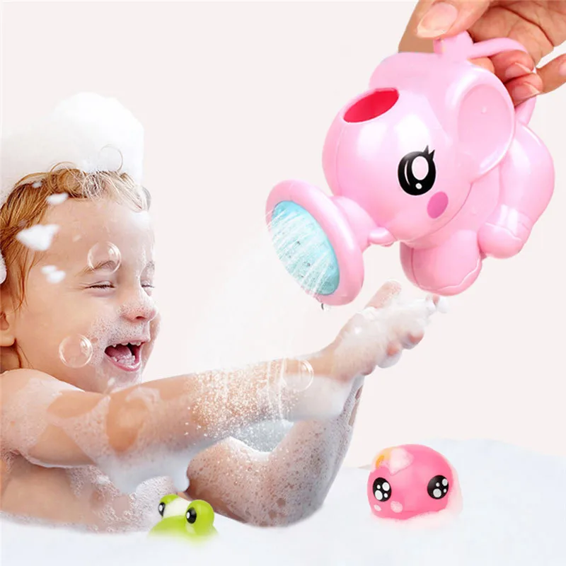 Baby Plastic Elephant Watering Can Bath Toys Cartoon Newborn Kids Shower Tool