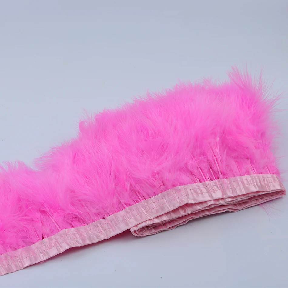 5 PINK marabou feather trims 4