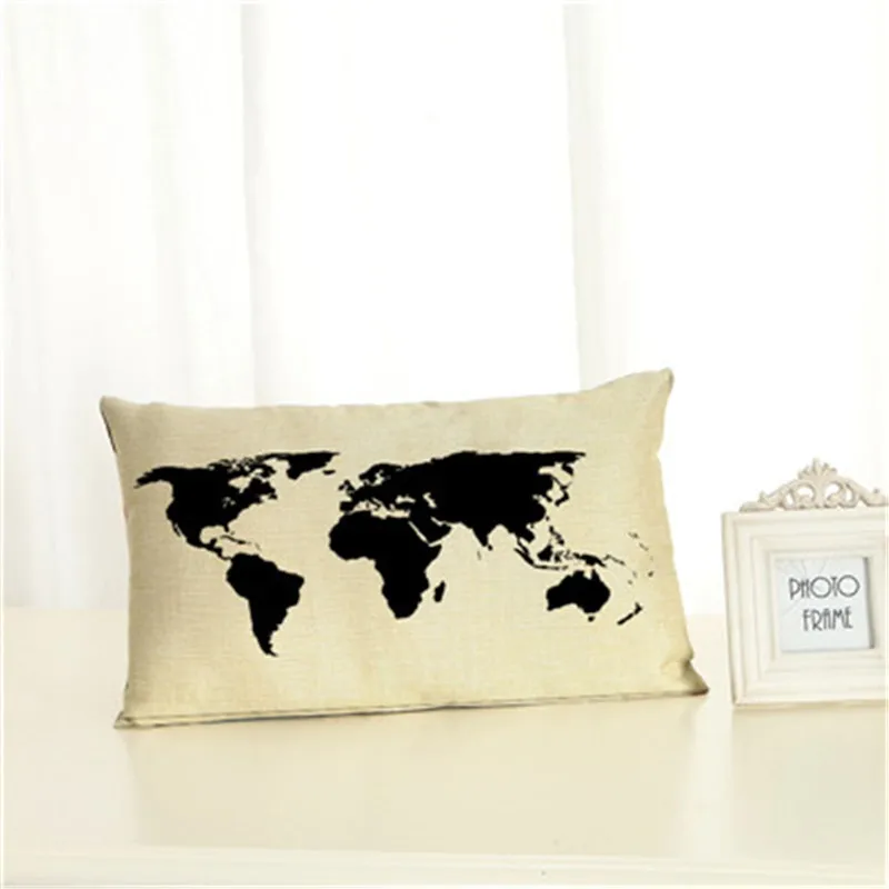 

New Pillow Case 30x50 Pillow Cover Clan Map Ornamentation Cushion Cover for Sofa Home Decoration Lumbar pillow Pillowcase