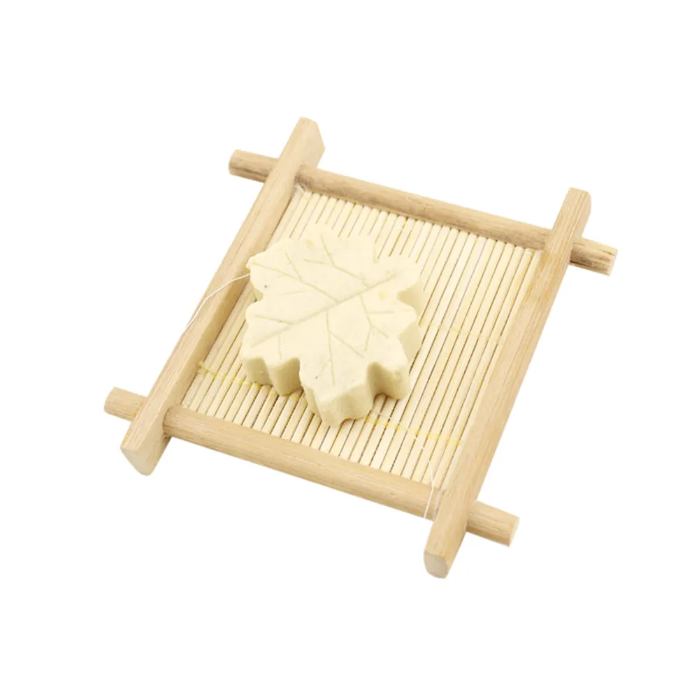 

Natural Bamboo Wood Bathroom Shower Soap Tray Dish Storage Holder Plate New