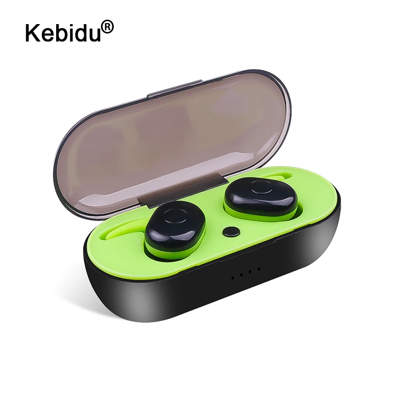 

kebidu New arrival TWS Bluetooth V5.0 Earphone 3D Stereo Sports Wireless Earphones with Dual Microphone for iphone xiaomi