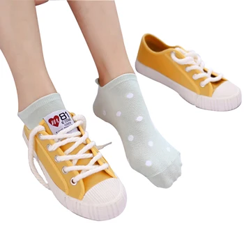 

3 pairs of Cotton New Polka Dot Boat Socks Breathable Soft Sweet Woman Socks Shaping Soft And Comfortable Cute Female Focks