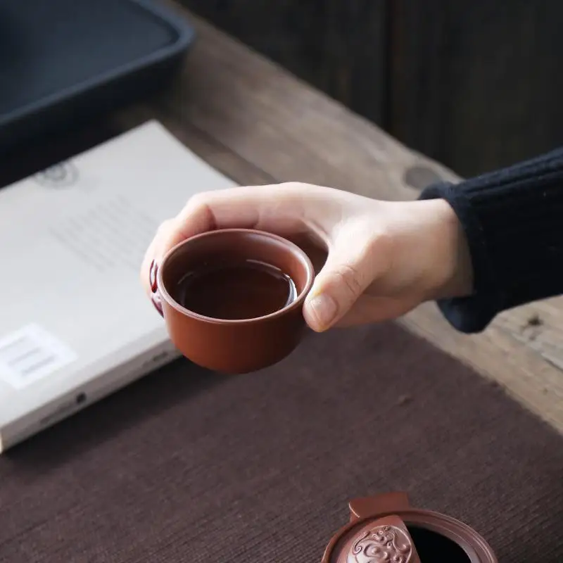 Фиолетовый; песок Чайные Наборы керамический чайник Gaiwan чашка чая Портативный Путешествия китайский чайный набор кунг-фу чайные наборы