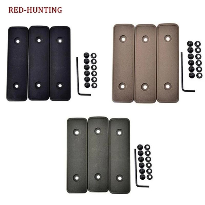 3 PCS Tactical KeyMod Rubber Soft Rail Cover Type Hunting Mount | Спорт и развлечения