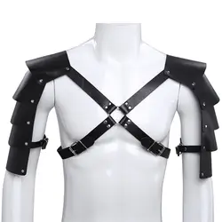 В стиле панк рок готический из искусственной кожи металлические заклепки грудь плечевые ремни мужские Регулируемые крест-накрест Грудь