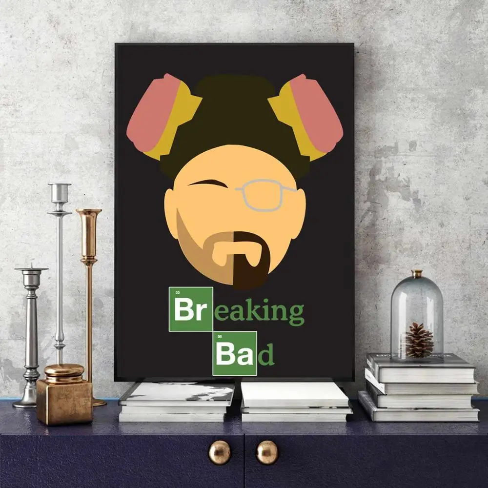 Breaking Bad абстрактный ТВ Show стены Книги по искусству холст живопись плакат для домашнего декора Плакаты и принты без рамы декоративные панно - Цвет: 4