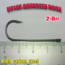 Горячие Рыбалка v9146 Абердина, крючки, станок и размер: 2/0# length42MM номер: 30 шт./лот Высокоуглеродистая сталь