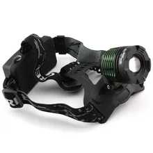 2000 Lumens XM-L T6 LED Zoomable Headlight Head Lamp Headlamp Light Flashlight 3-modes Hiking Camping Fishing (only Headlamp)