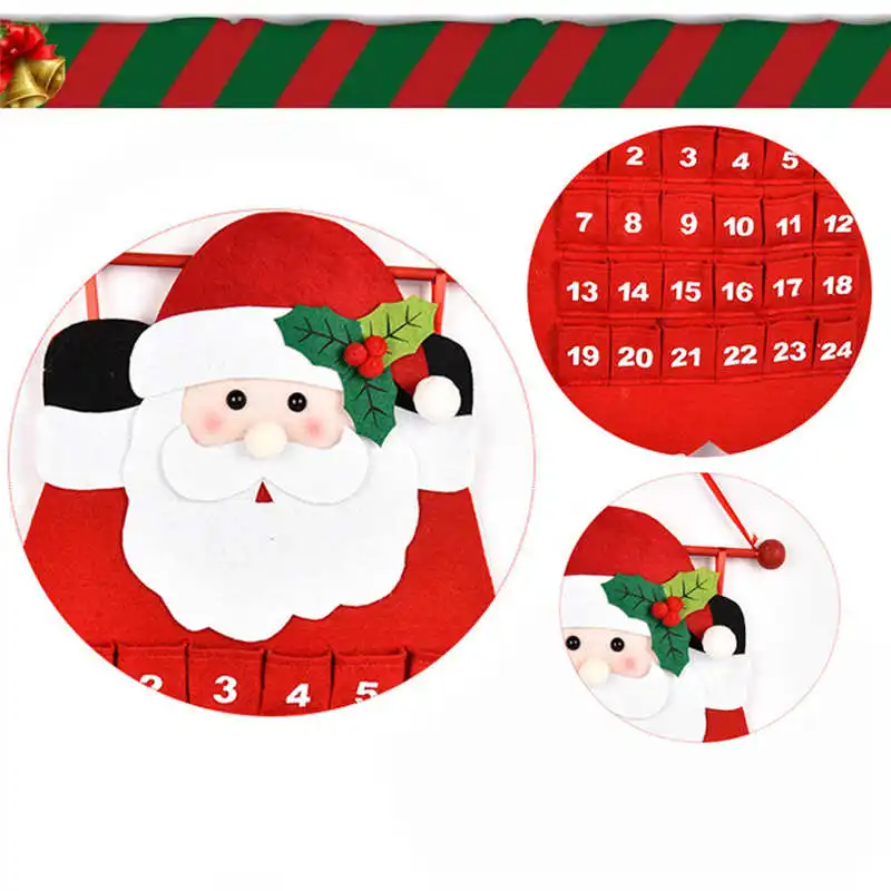 2018 Christmas Old Man Snow Man Deer Calendar Advent Countdown Calendar #2o29 (2)