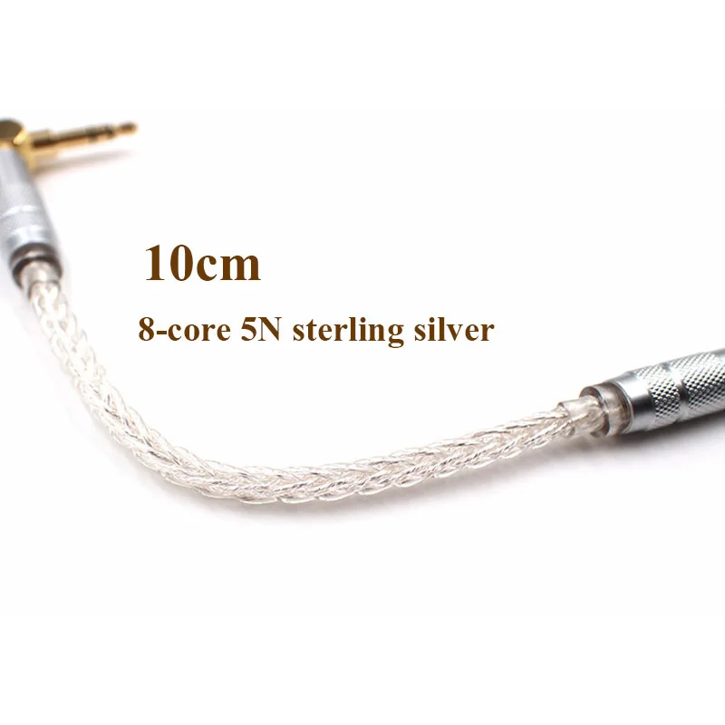 8 core 5N sterling silver Audio Cable 3 5 mm to 3 5mm Aux Cable Male to Male Car Aux Cord HiFi Headphones Amp