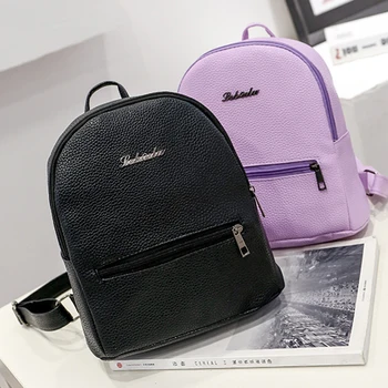 

Free shipping 50PCS/LOT Sweet College Wind Mini Shoulder Bag High quality PU leather Fashion girl candy color small backpack