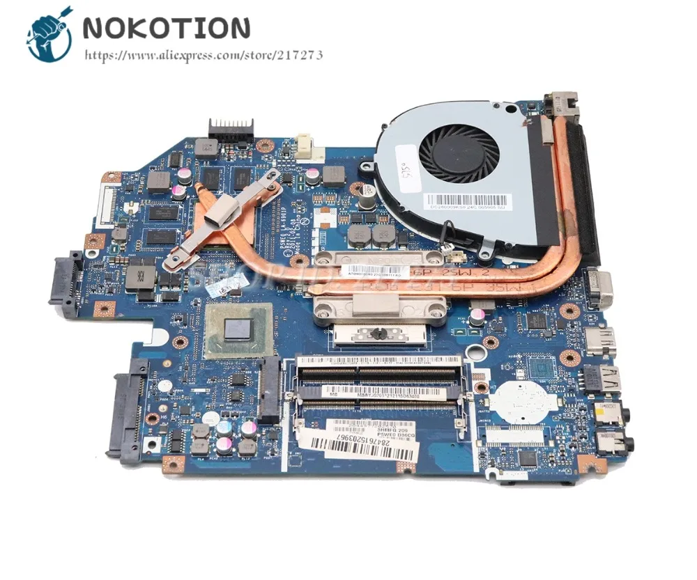 NOKOTION DC280009KS0 AT0HI00B0R0 для acer aspire 5750 5750G ноутбук Процессор охлаждение ГПУ радиатор с вентилятором LA-6901P