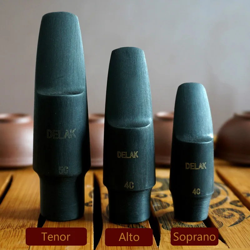 

DELAK Saxophone Instrument Accessories No 4C 5C Bakelite Mouthpiece For Tenor Alto Soprano saxophone Jazz Musical Free Shipping