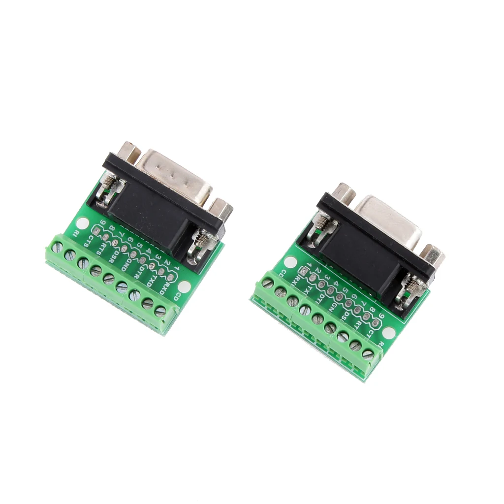 9Pin DB9 SolderlessTerminal Female/ Male RS232 RS485 коннектор адаптера|Соединители| |