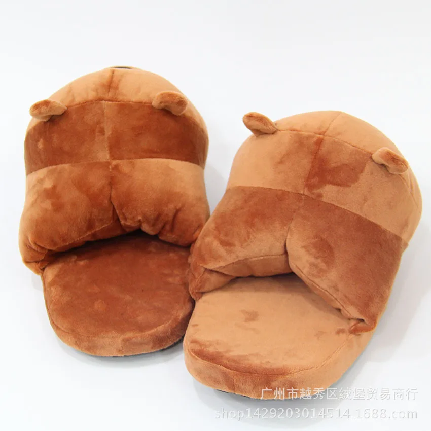 Новые зимние женские тапочки; домашняя обувь для женщин; Chinelos Pantufas Adulto; модные домашние меховые тапочки с милым медведем