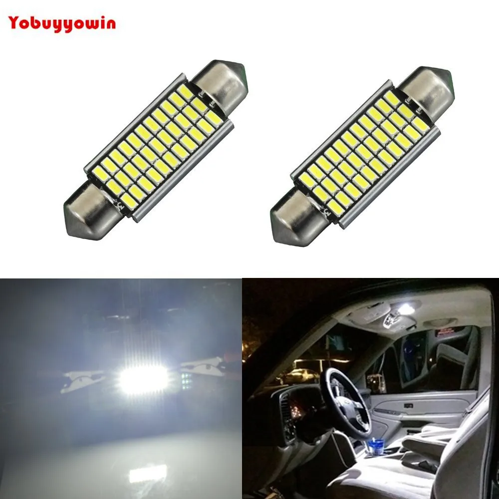 

Extremely Bright 33SMD Chipsets Error Free 1.72" 42mm 211-2 212-2 578 LED Festoon Dome Reading Bulbs,White