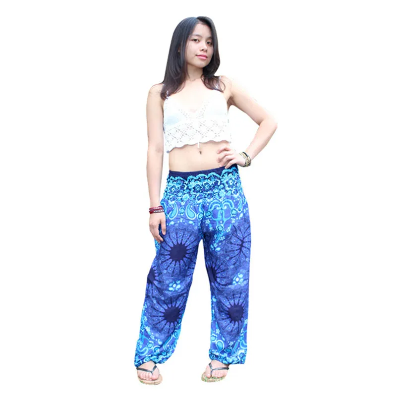Men and Women Mandala Print Loose High Waist Lantern Yoga Pants Outdoor casual Loose Trousers Elastic Waist Cotton #3J05 (10)