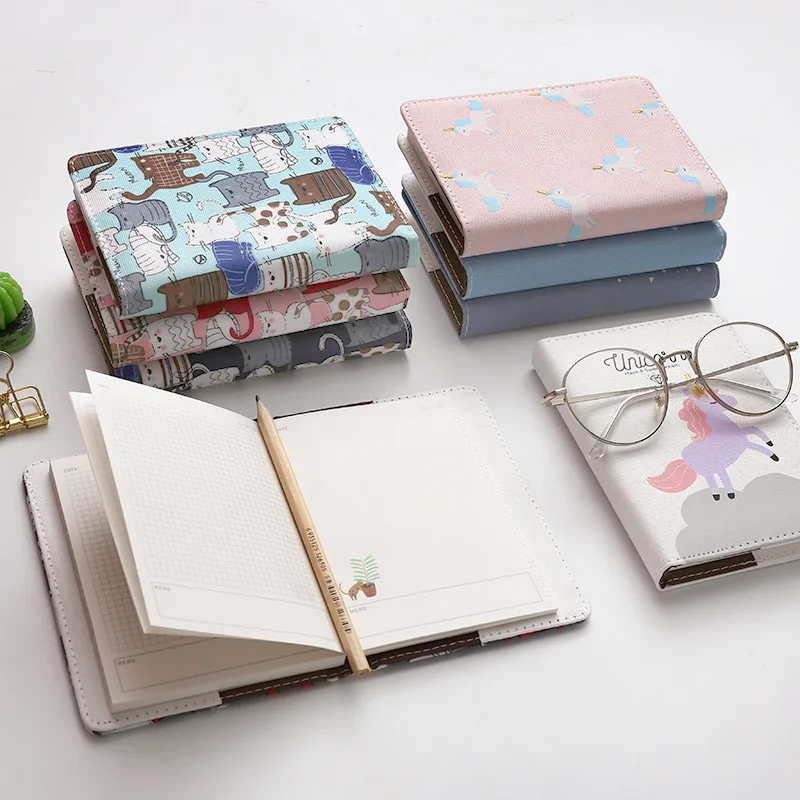 

Japan and South Korea cute Stationery Canvas Handbook Notepad Diary Handbook Notebook Notepad 128 pages students/children gifts