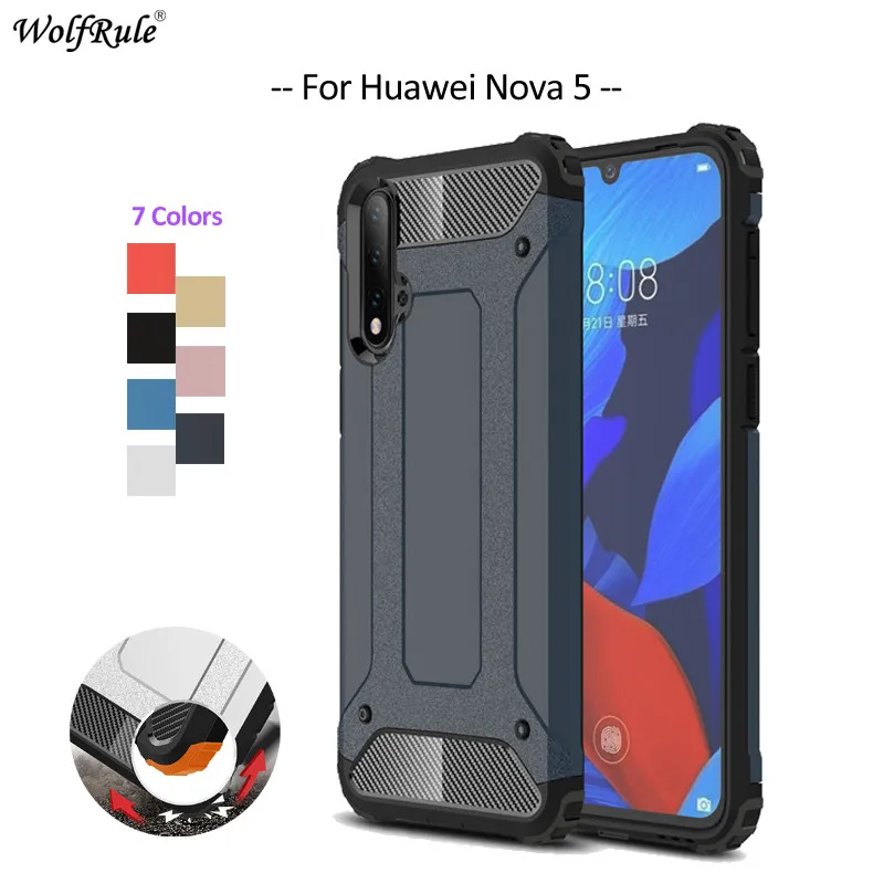 Чехол для Huawei Nova 5 из ТПУ и поликарбоната противоударный защитный чехол телефона