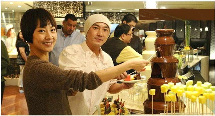 7 Layer 103cm height Commercial Chocolate Fountains Chocolate melting furnace chocolate melter Waterfall Machine