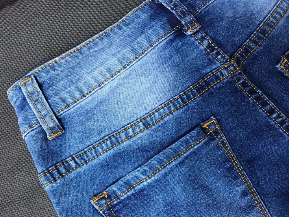 Jeans High Waist Ripped Hole Women Boyfriend Jeans Navy Blue Cotton Skinny Denim Push Up Bleached Fashion Female Jeans Femme (3)