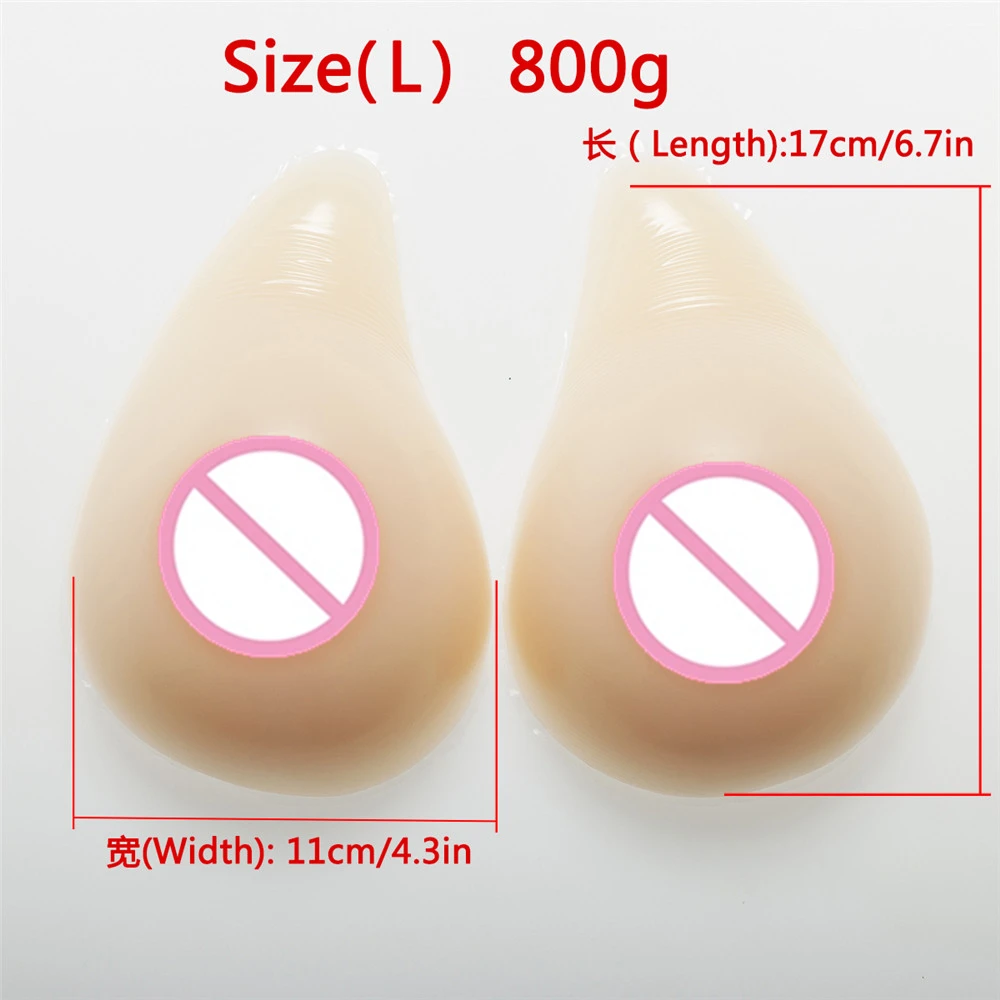 

800g/Pair Skin Fake Boobs Realistic Silicone Breasts Forms Shemale Drag Queen Crossdresser Artificial Breast