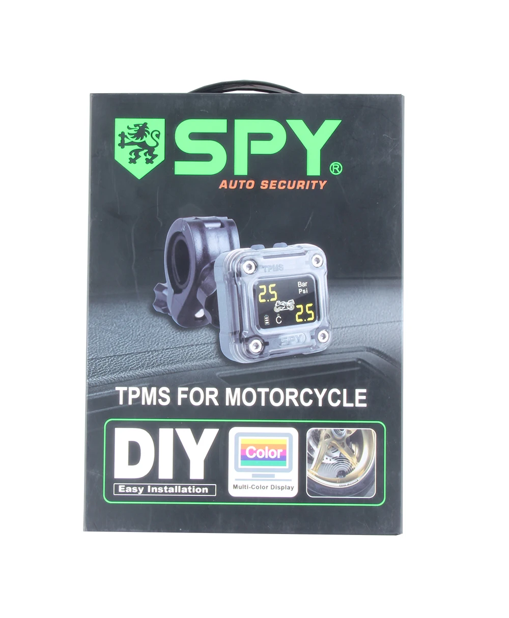 Original SPY motorcycle tire pressure monitoring system waterproof LCD display 2 external font b TPMS b