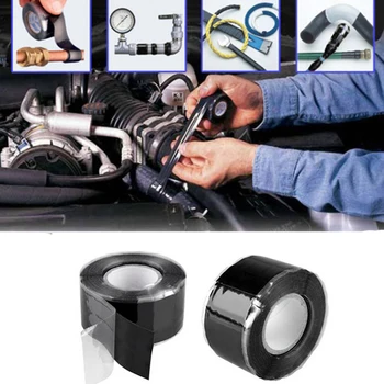 

1Pc Multi-purpose Self-adhesive Strong Black Rubber Silicone Repair Waterproof Bonding Tape Rescue Self Fusing Wire