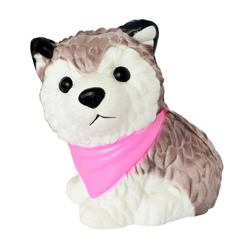 Best  New Kawaii Husky Dog Clever Simulated Animal Slow Rising Soft Squeeze Toy Stress Relief Scented Fun