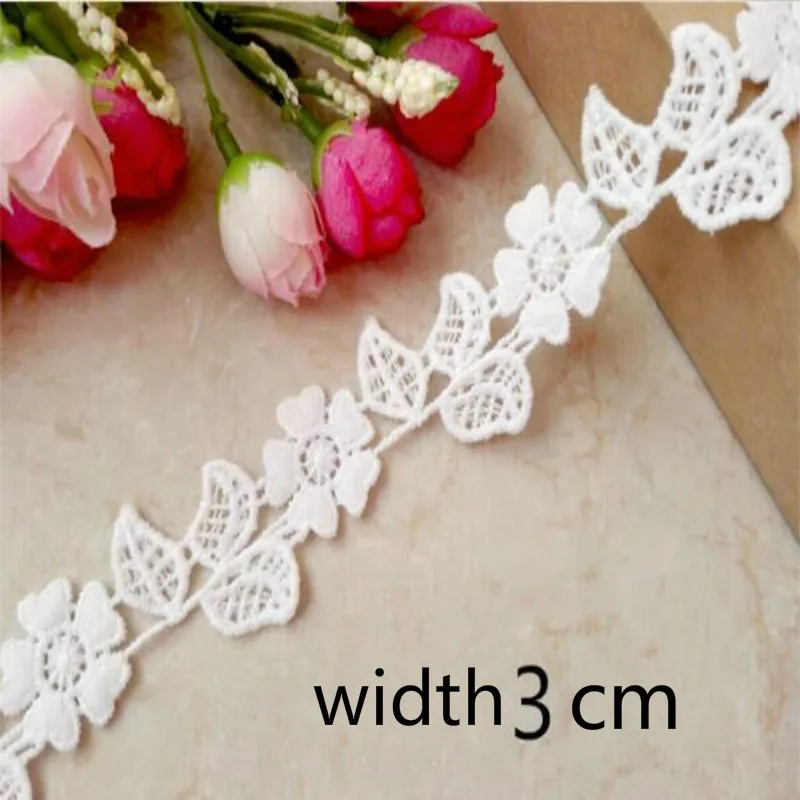 5yards/lot 3cm Cotton Lace Wrap Knitting Embellishments DIY Patchwork Crafts Lace Trims scrapbooking